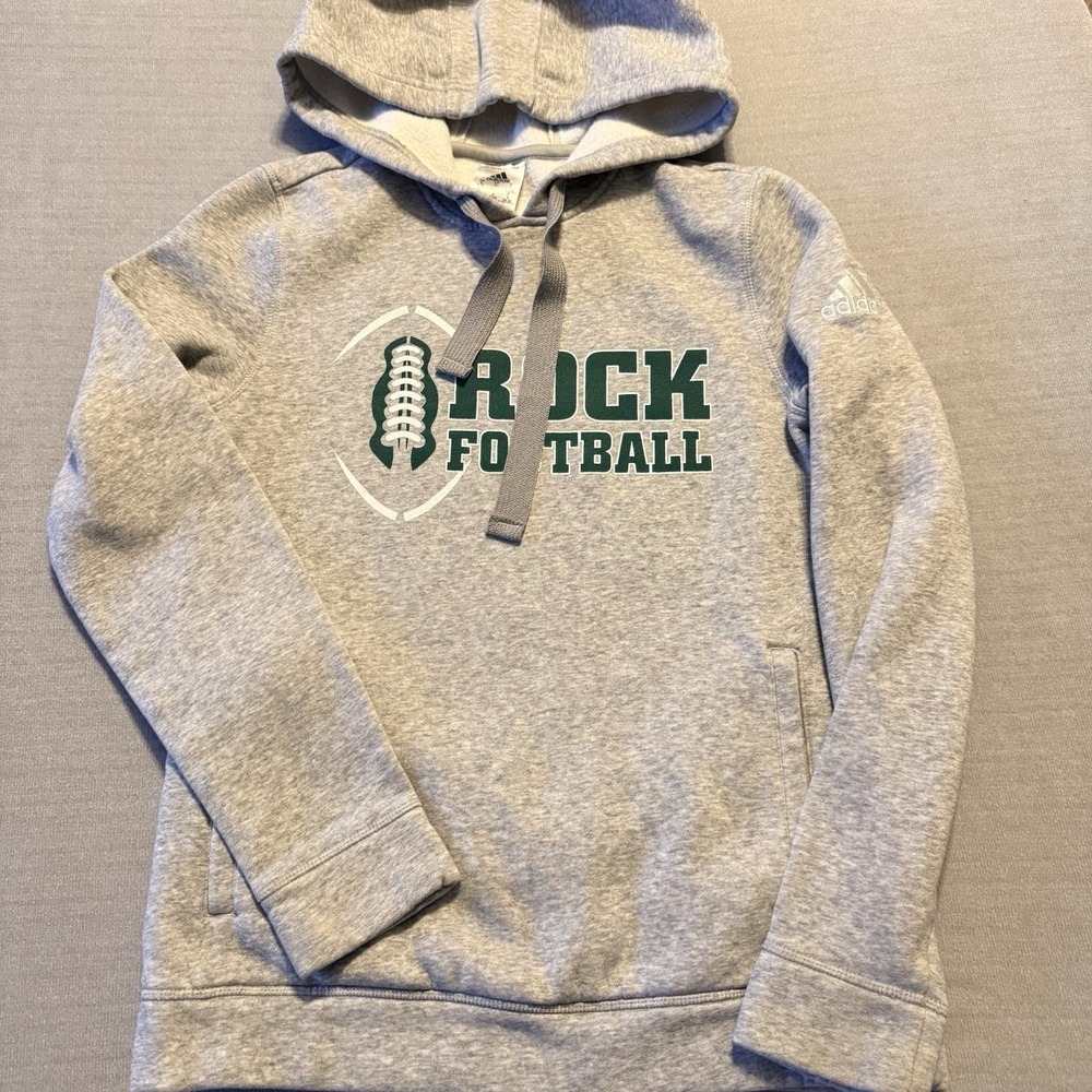 Adidas Slippery Rock University Football Womens S Gray Hoodie Sweatshirt SRU
